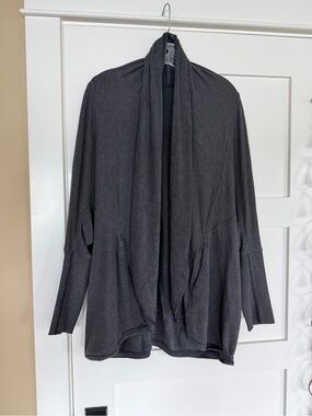 EUC Lululemon Dark Gray Open Front Drape Cardigan